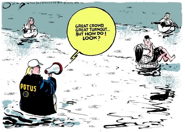 trump in flood
